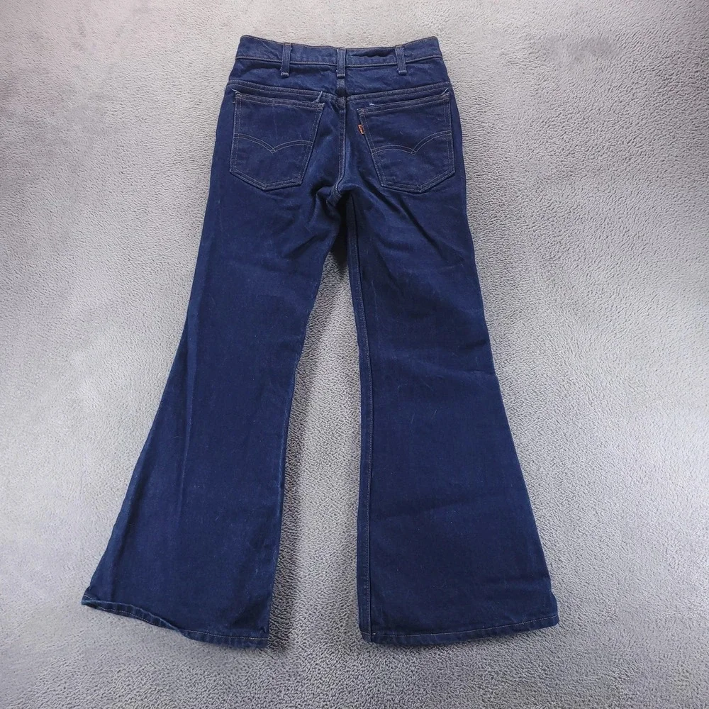 VTG Levis 684 Jeans 30x30 Bell Bottom Flare Orange Tab 80s 70s Made in USA